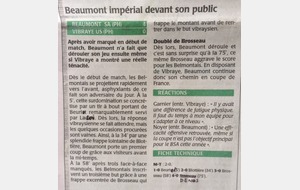 Beaumont impérial devant son public ( Le Maine Libre 29/08/2016 )