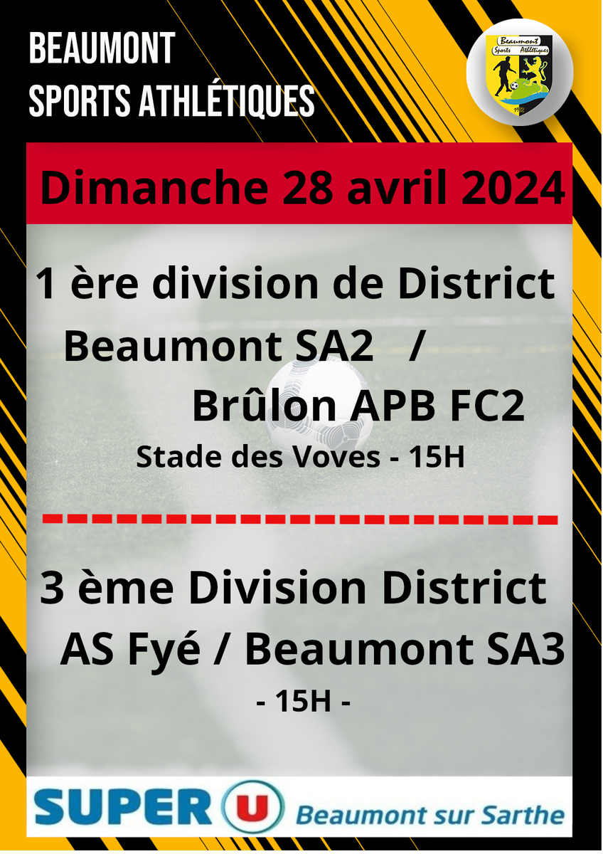 Agenda Sportif du Beaumont SA