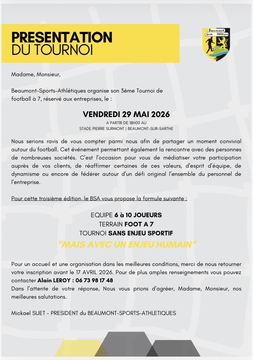 3ème Tournoi Inter-entreprises