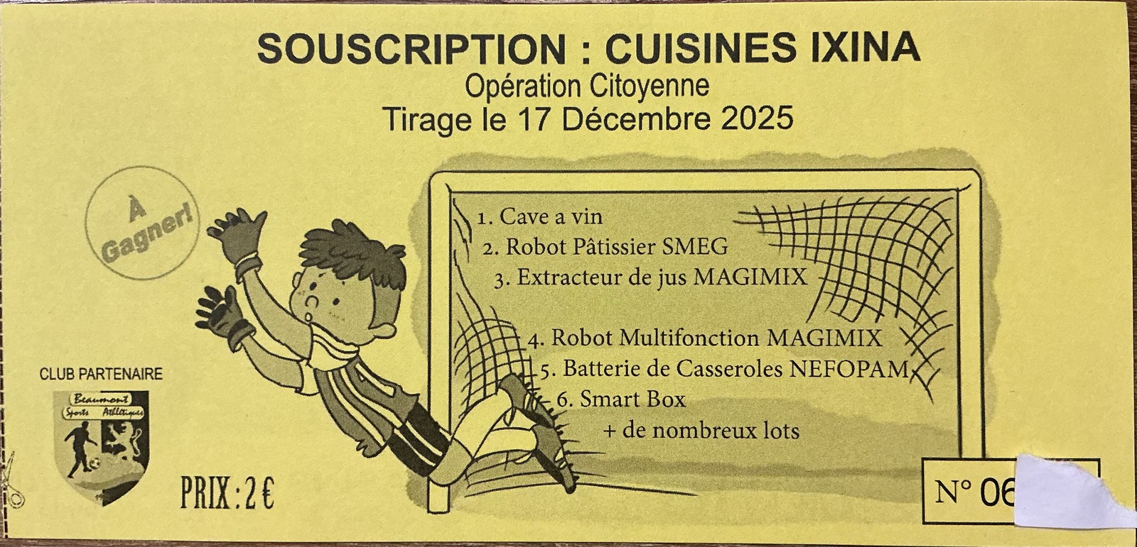Tirage au sort de la tombola