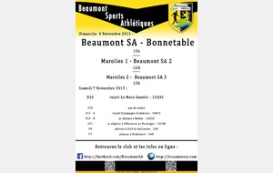 Agenda Sportif du 7/8 Novembre 2015