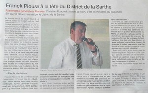 Franck Plouse élu Président du District