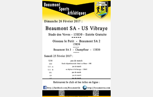 Agenda Sportif : 25/26 février 2017