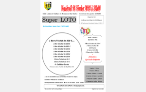 Super LOTO : Vendredi 16 Février 2018 à 20H