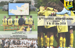6ème Tournoi Inter-Régional U9/U11 : 9/10 Juin 2018