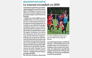 Le Tournoi reconduit en 2019  (article Le Maine Libre)