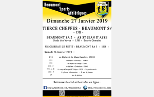 Agenda Sportif  :  26/27 Février 2019