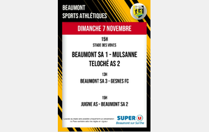 Agenda Sportif du Beaumont SA