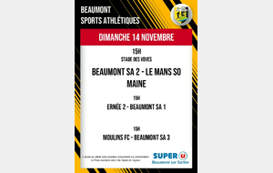 Agenda Sportif du Beaumont SA