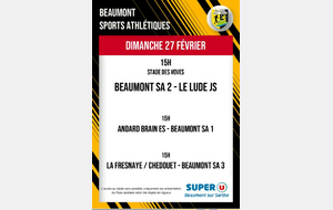 Agenda Sportif du Beaumont SA