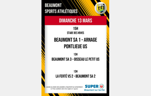 Agenda Sportif du Beaumont SA