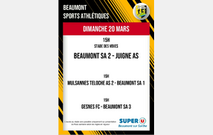 Agenda Sportif du Beaumont SA