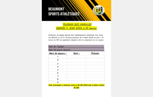 Fiche d'inscription pour le tournoi des familles.