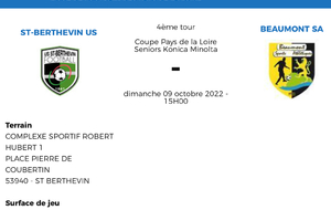 Tirage du 4 ème tour de coupe Pays de la Loire 