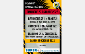 Agenda Sportif du Beaumont SA