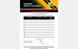 Bulletin d'inscription pour la soirée choucroute.