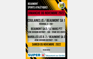 Agenda Sportif du Beaumont SA