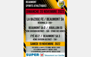 Agenda Sportif du Beaumont SA