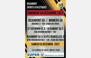 Agenda Sportif du Beaumont SA