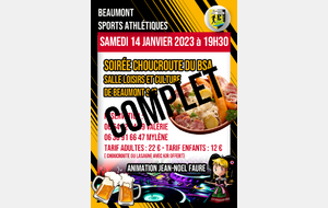 La soirée choucroute est complète