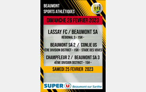 Agenda Sportif du Beaumont SA