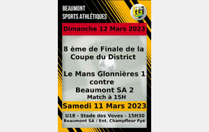 Agenda Sportif du Beaumont SA