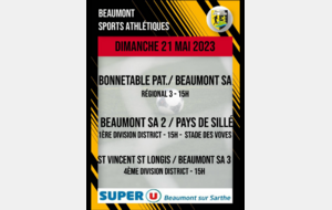 Agenda sportif du Beaumont SA
