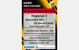Agenda Sportif du Beaumont SA