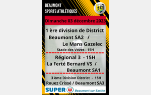 Agenda Sportif du Beaumont SA