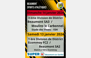 Agenda Sportif du Beaumont SA