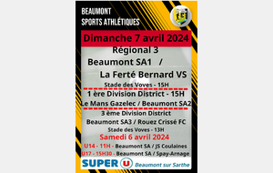 Agenda Sportif du Beaumont SA