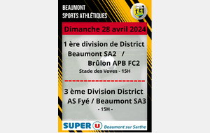 Agenda Sportif du Beaumont SA