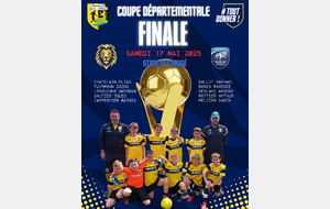 Finale de la coupe départementale U11 de 9H à 17H samedi 17 mai 2025 à Changé.
