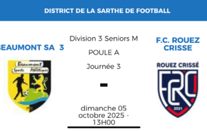 Équipe C reçoit Rouez Crissé à 13H dimanche