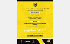 Éducateur Sportif ( BPJEPS APT ) saison 2026/2027