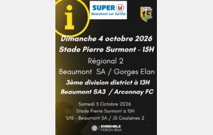 Agenda Sportif du Beaumont SA