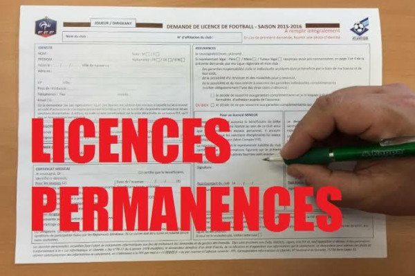 Permanences licences, années d'âge et tarifs