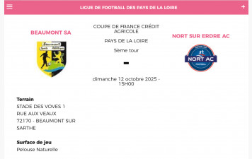 5ème tour de la Coupe de France