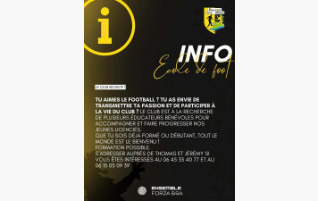 Le club recrute !