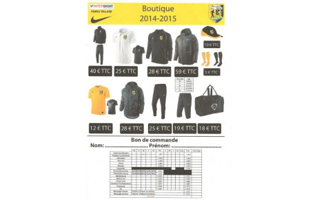 Boutique 2014-2015 en ligne