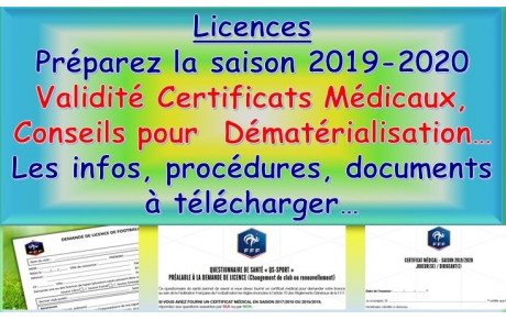 URGENT Licences jeunes et séniors 2019/2020