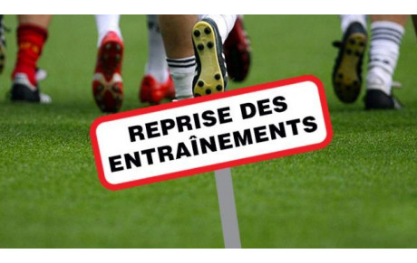 Planning de reprise des entraînements des U7 aux U18