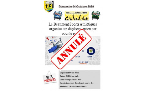 Le BSA  organise un car pour le déplacement à VIGNEUX DE BRETAGNE 