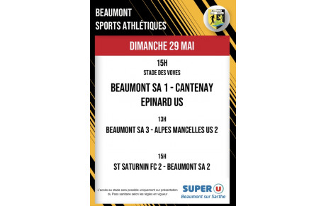 Agenda Sportif du Beaumont SA