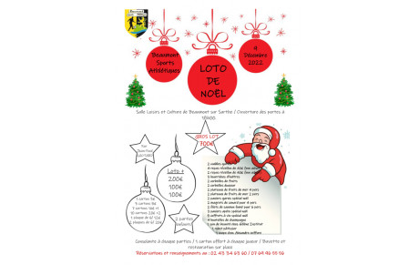 Loto de Noël vendredi 9 décembre 2022