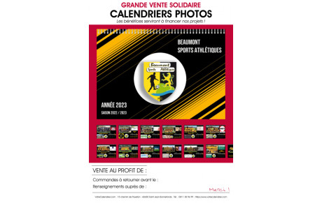 Vente des calendriers du Beaumont SA