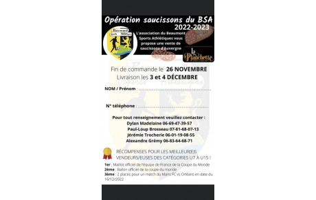 Permanence pour l’opération saucissons 