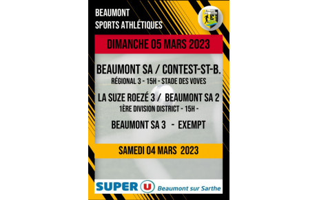 Agenda Sportif du Beaumont SA