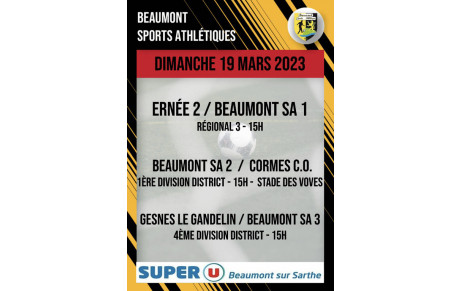 Agenda Sportif du Beaumont SA