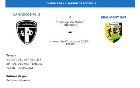 Challenge du district 